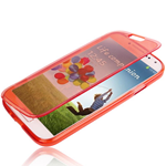 Custodia in TPU Rosso e Flip per Samsung i9505 / i9500 / Galaxy S4 / SIV