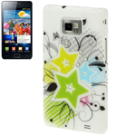 Custodia in PVC Bianco Fiori e Diamanti 02 x Samsung i9100 Galaxy S2 SII / i9105 Galaxy S2 Plus