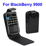 Custodia in Ecopelle di Coccodrillo Nero per BlackBerry 9900 / Slider 9930