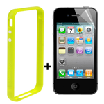 Bumper Custodia in PVC SGP Verde + Pellicola per Apple iPhone 4 / 4S