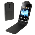 Custodia in Ecopelle Nero x Sony Ericsson Xperia S / LT26i