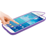 Custodia in TPU Viola Satinato e Flip Ultrasottile per Samsung i9505 / i9500 / Galaxy S4 / SIV