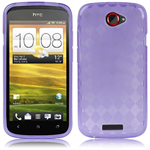 Custodia in TPU Traslucido Viola per HTC One S (Z520e)