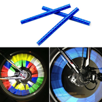 Tubo in PVC Riflettente per i Raggi della Bicicletta, Blu (12pz)