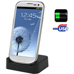 Stazione di Ricarica USB e Scambio dati per Samsung i9300 Galaxy S3 / SIII