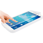 Custodia in TPU Bianco Satinato e Flip Ultrasottile per Samsung i9505 / i9500 / Galaxy S4 / SIV