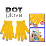Guanti Gialli con punti per Touch Screen x iPhone 4 e 4S touch / iPad / iPod, BlackBerry, HTC e altri telefoni cellulari touch screen