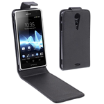 Custodia in Ecopelle Nera x Sony Ericsson Lt29i / Xperia TX