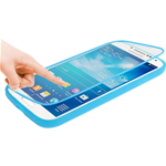 Custodia in TPU Blu Satinato e Flip Ultrasottile per Samsung i9505 / i9500 / Galaxy S4 / SIV