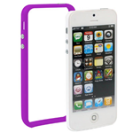 Cover/Cornice Bumper in TPU Viola con Tasti x Apple iPhone 5