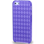 Custodia in TPU Viola Stile Diamanti x Apple iPhone 5