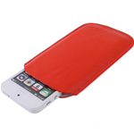 Custodia in ecopelle rossa sacchetto universale per smartphone fino a 4.7 pollici