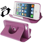 Custodia Ecopelle Viola con Holder 360° x Apple iPhone 5