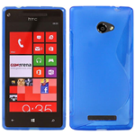 Custodia in TPU Blu S-LINE per HTC 8X Accord / C620E