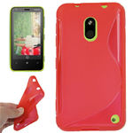 Custodia in TPU Rosso S-LINE per Nokia Lumia 620