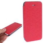 Custodia in Ecopelle Ultrasottile Rossa Flip Laterale x Apple iPhone 5