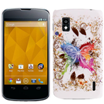 Custodia in PVC Farfalla multicolore x LG Nexus 4 / E960