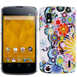 Custodia in PVC Fiori Multicolore x LG Nexus 4 / E960