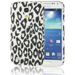 Custodia in PVC Bianco Leopardato per Samsung Galaxy S4 Mini / i9190 / i9192 / i9195