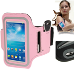 Custodia fascia Sport da Braccio per correre Rosa per Samsung Galaxy S4 Mini / i9190 / i9192 / i9195