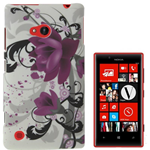 Custodia in PVC Fiori Viola per Nokia Lumia 720