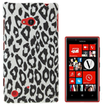 Custodia in PVC Leopardato Bianco e Nero per Nokia Lumia 720