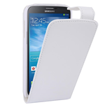 Custodia in Ecopelle Bianca Flip Verticale Calamitata per Samsung Galaxy S4 Active i9295