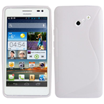 Custodia in TPU Bianco S-Line per Huawei Ascend D2
