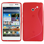 Custodia in TPU Rosso S-Line per Huawei Ascend D2