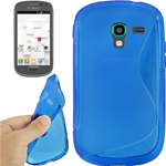 Custodia in TPU S-Line Blu per Samsung Galaxy Exhibit T599