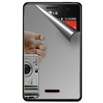 2xPellicola per LG E430 Optimus L3 II a Specchio, proteggischermo e antigraffio