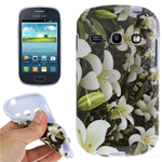 Custodia in TPU Fiori Bianchi per Samsung Galaxy Fame / S6810