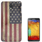 Custodia in PVC Bandiera Americana USA Vintage per Samsung Galaxy Note 3 / N9005 / N9000