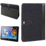 Custodia in Ecopelle Nera e Jeans per Acer Iconia Tab A510