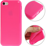 Custodia in TPU Fucsia Bordi Lucidi retro Opaco per Apple iPhone 5C