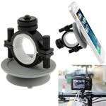 Holder per Bicicletta Multifunzionale con Ventosa per Smartphone e Fotocamere (Nero)