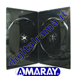 Blister 58pz Custodia AMARAY CD/DVD Black Slim 2pst (58XD60009)