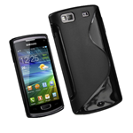 Custodia in TPU Nero S-LINE x Samsung S8600 Wave 3