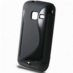 Custodia in TPU Nero S-LINE x Samsung S5380 Wave Y