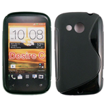 Custodia in TPU Nero S-LINE per HTC Desire C / A320E