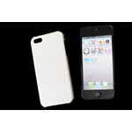 Custodia in PVC e Ecopelle Similcarbonio Bianco x Apple iPhone 5