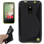 Custodia in TPU Nero S-LINE per Nokia Lumia 620